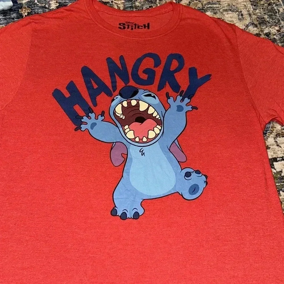 DISNEY STITCH red hangry short sleeve t-shirt ‼️multiple sizes available‼️ - Picture 2 of 4